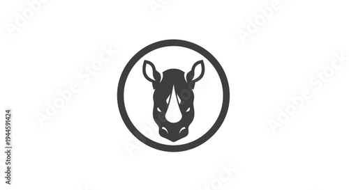 Black Horse Head Logo Design Element.