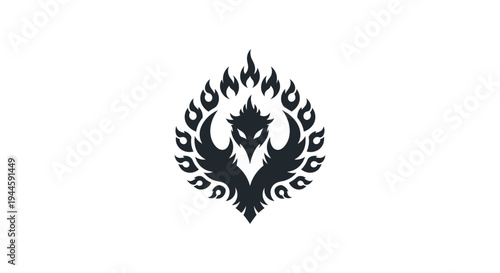 Black Flame Logo Design Element.