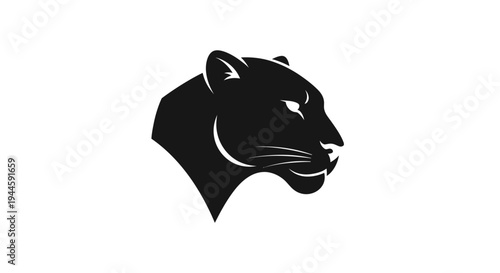 Black Panther Head Side Profile View.