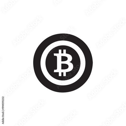 Bitcoin cryptocurrency icon vector editable EPS digital currency symbol
