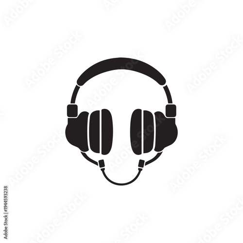 Headphones audio icon vector editable EPS music symbol