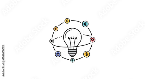 Light Bulb Idea Concept Symbol.