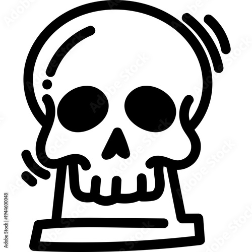 Spooky Halloween skull vector icon