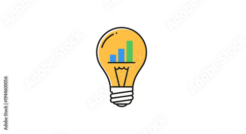 Light Bulb with Bar Graph Inside.