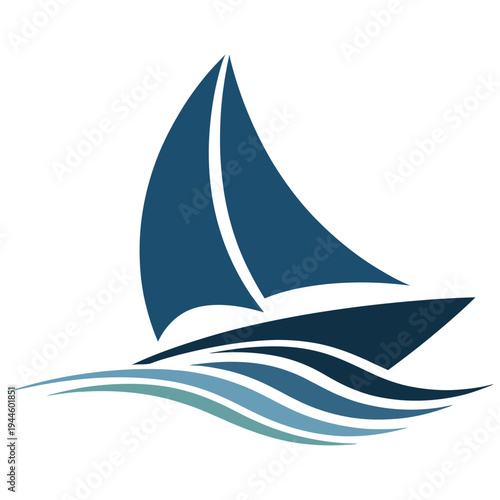 A sleek sailboat gliding over calm and wavy waters