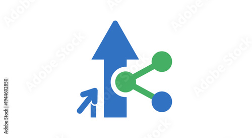 Molecular structure with upward arrow symbol.