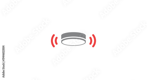 Motion Sensor Light Emitting Red Signal.