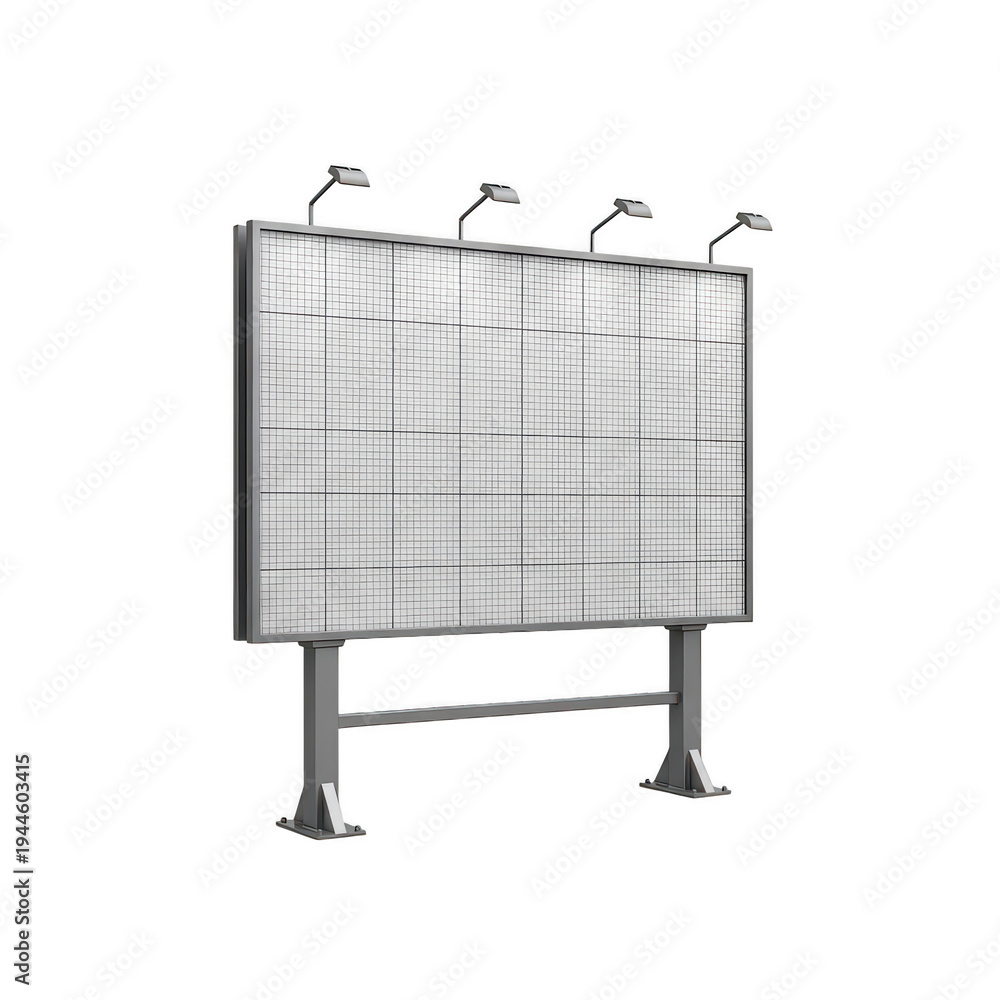 Obraz premium Large public information board with grid layout and arrows pointing to sections