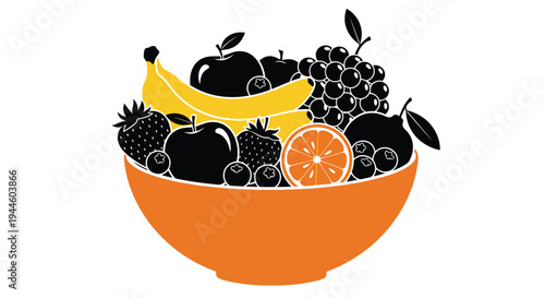 A colorful bowl overflowing with a variety of fresh fruits