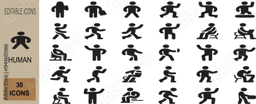 Business people icon set with global currency symbols showing money, finance, banking, investment, and economic growth concept in a modern 3D vector style