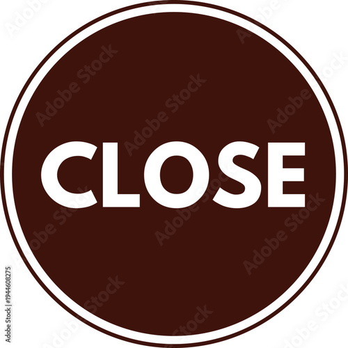 Close Circle Button Vector Illustration