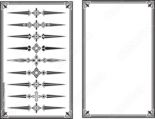 An empty billboard with a blank paper message space is enclosed in an old wrought iron frame, featuring a metal sign and gate design for a street advertising board vector illustration