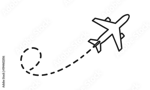 Airplane flying and leaving a dotted trail behind