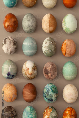 Easter eggs dyed using a natural method