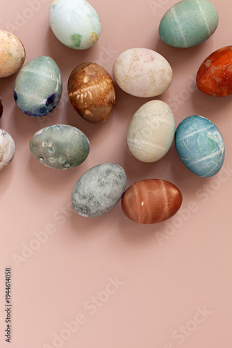 Easter eggs dyed using a natural method