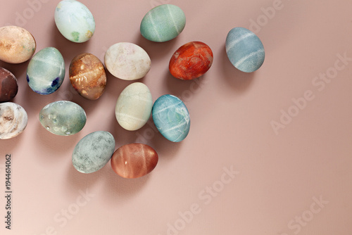 Easter eggs dyed using a natural method