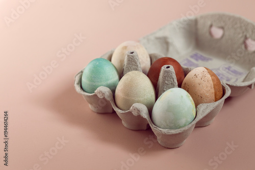 Easter eggs dyed using a natural method