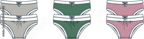 Women's Active Cotton Bikini Briefs – Comfort Stretch Panties with Contrast Trim