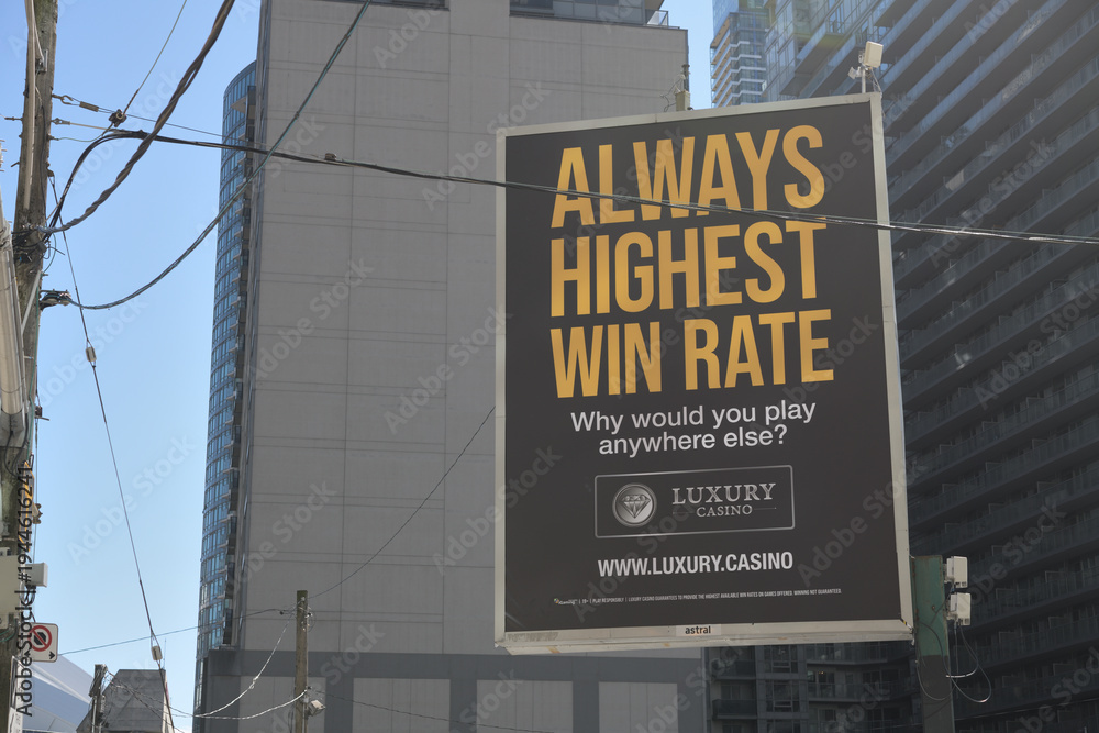 Fototapeta premium Astral out-of-home advertisement for Luxury Casino in Toronto