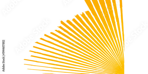 An abstract orange background vector featuring a sunburst of light rays and lines that create a textured pasta noodle pattern for an artistic Italian cuisine illustration