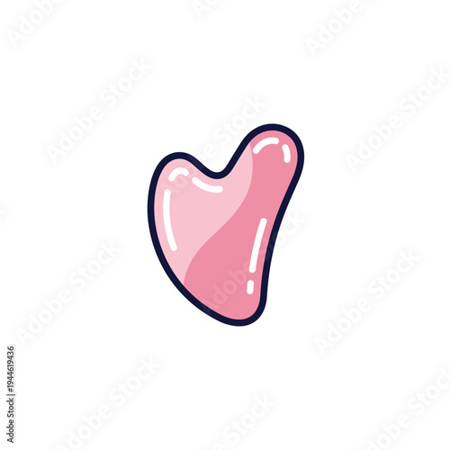 Gua Sha Stone Pop Vector