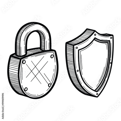 Lock Shield Security Protection Concept