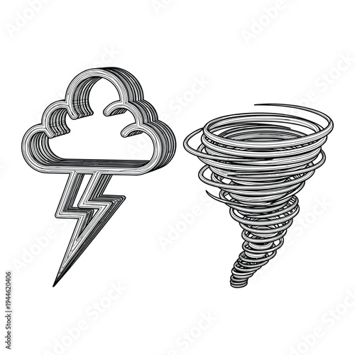 Storm Tornado Cloud Lightning Danger Power