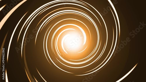 Abstract spiral tunnel with bright center dynamic radial swirls background animation