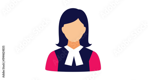 Female Lawyer Icon Silhouette - Legal Profession Symbol