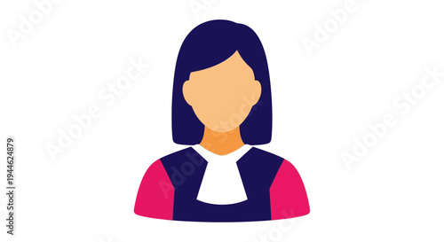Female Judge Icon - Justice and Law Symbol