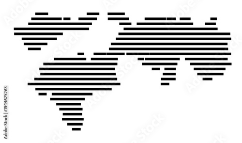 Symbol Map of the city Wasungen (Thüringen, Germany) showing the area of the city with just a few black horizontal lines