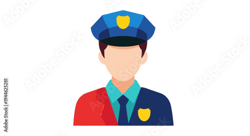Police Officer Icon - Uniformed Law Enforcement Symbol