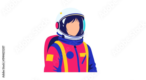 Astronaut Woman Portrait, Space Exploration, Futuristic Sci-Fi Character