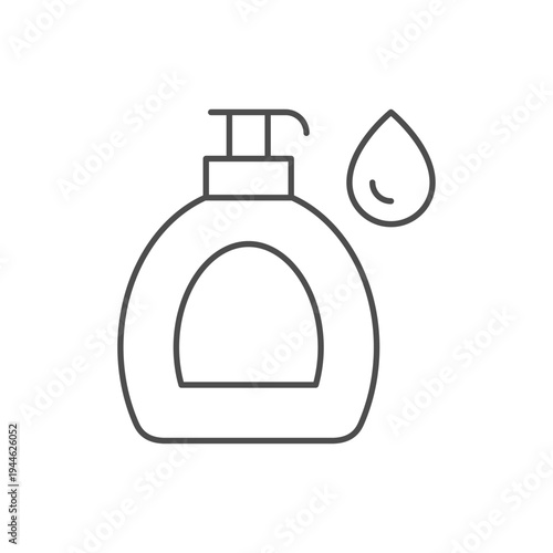 Dispenser bottle line outline icon
