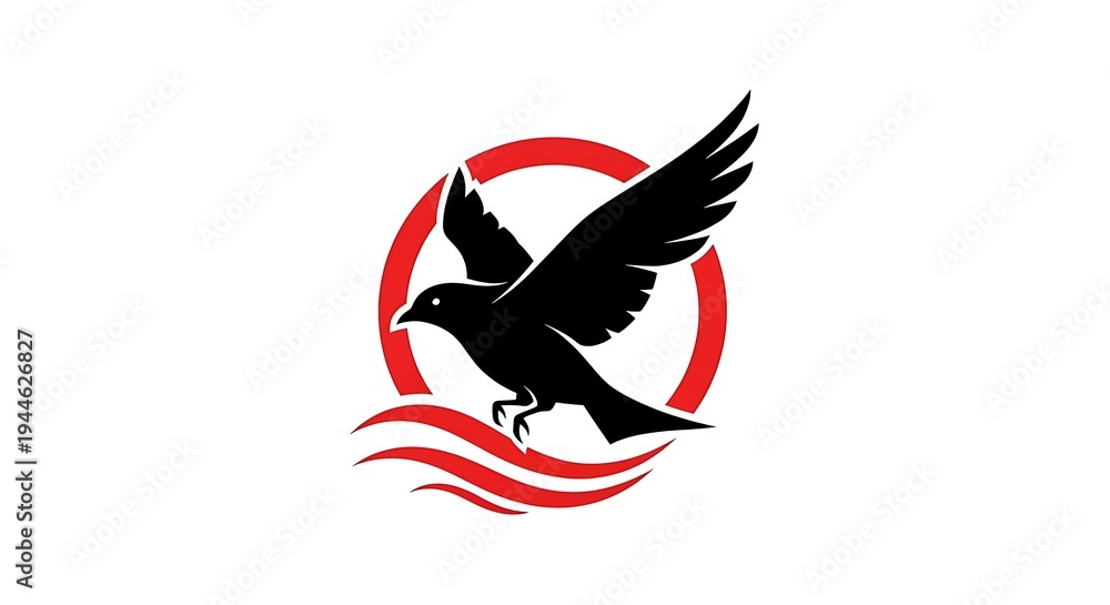 Fototapeta premium Bird In Flight Logo Design illustration