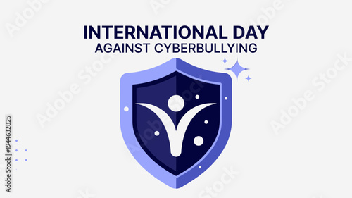 International Day Against Cyberbullying Banner illustration