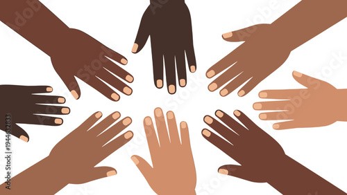 Hands Reaching Towards the Center in Unity illustration