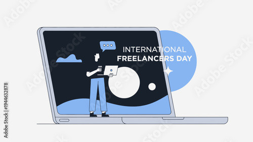 International Freelancers Day Concept illustration