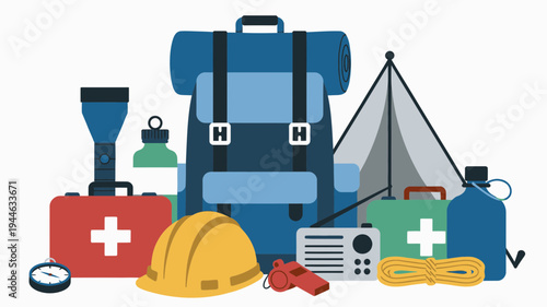 Camping and Survival Gear Collection illustration
