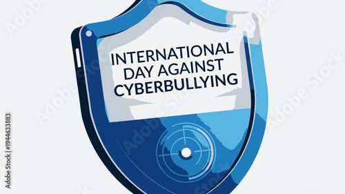International Day Against Cyberbullying Concept illustration