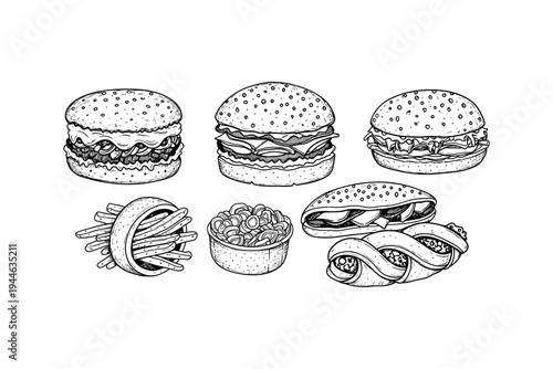 Vintage motorcycle garage logos and emblems set with retro style design elements