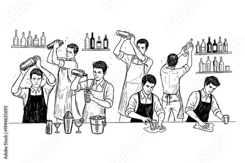 Mono badge design for outdoor expedition adventure with forest silhouette