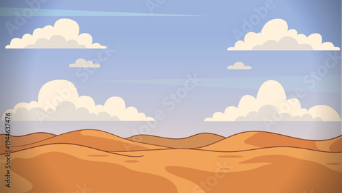 Flat vector illustrationthe desert