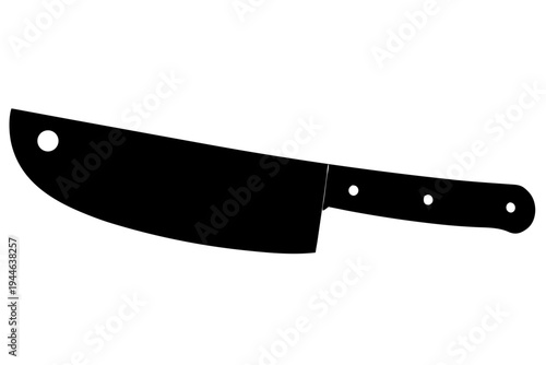 Butcher knife icon, Butcher knife silhouette vector, knife  black symbol
