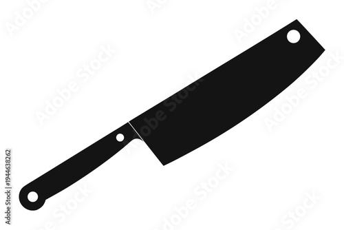 Butcher knife icon, Butcher knife silhouette vector, knife  black symbol
