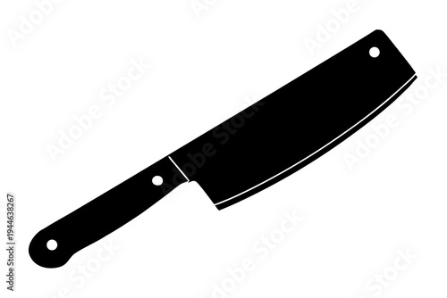 Butcher knife icon, Butcher knife silhouette vector, knife  black symbol
