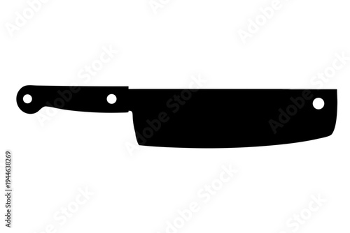 Butcher knife icon, Butcher knife silhouette vector, knife  black symbol
