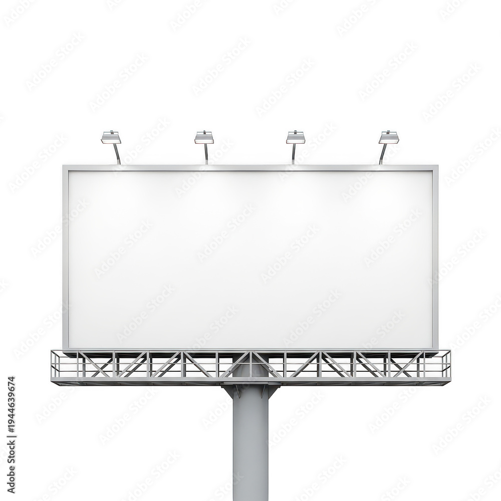 Obraz premium Large billboard standing on a metal frame outdoors