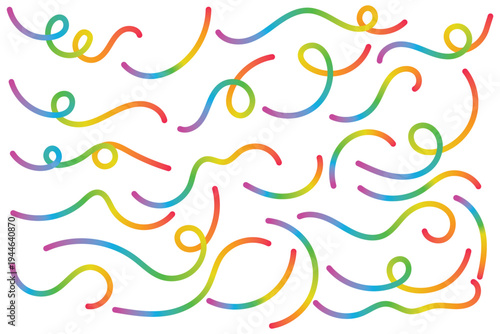 Abstract gradient waves and flowing ribbons form vibrant patterns. abstract bold wavy lines and swirls. colorful wavy lines .