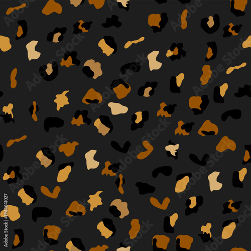 Seamless leopard print pattern. Fully seamless jaguar or cheetah skin pattern. Design for leopard print textile fabric. Suitable for fashion